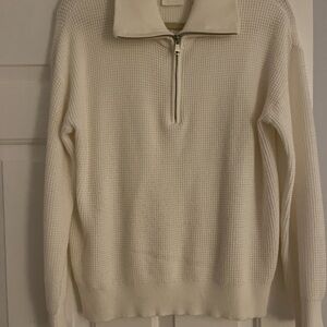 Cyrus women’s White Zip-Up Sweater